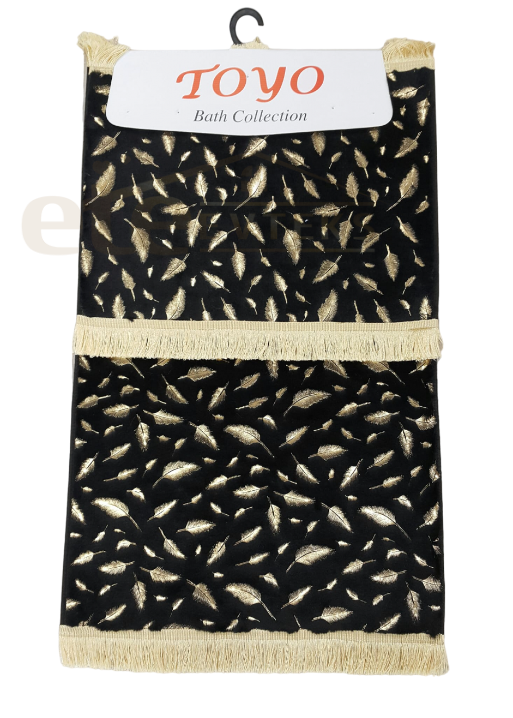 PUFFY VARAKLI 2'Lİ BANYO PASPASI SİYAH-GOLD YAPRAK DESEN 8696474231264 PUFFY VARAKLI 2'Lİ BANYO PASPASI SİYAH-GOLD YAPRAK DESEN 8696474231264